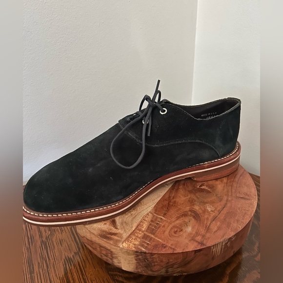 Helm Benson Derby Shoe Black Suede 10D - Picture 4 of 8